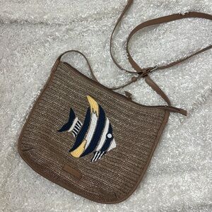 Vera Bradley angel fish basket weave crossbody purse bag NWOT